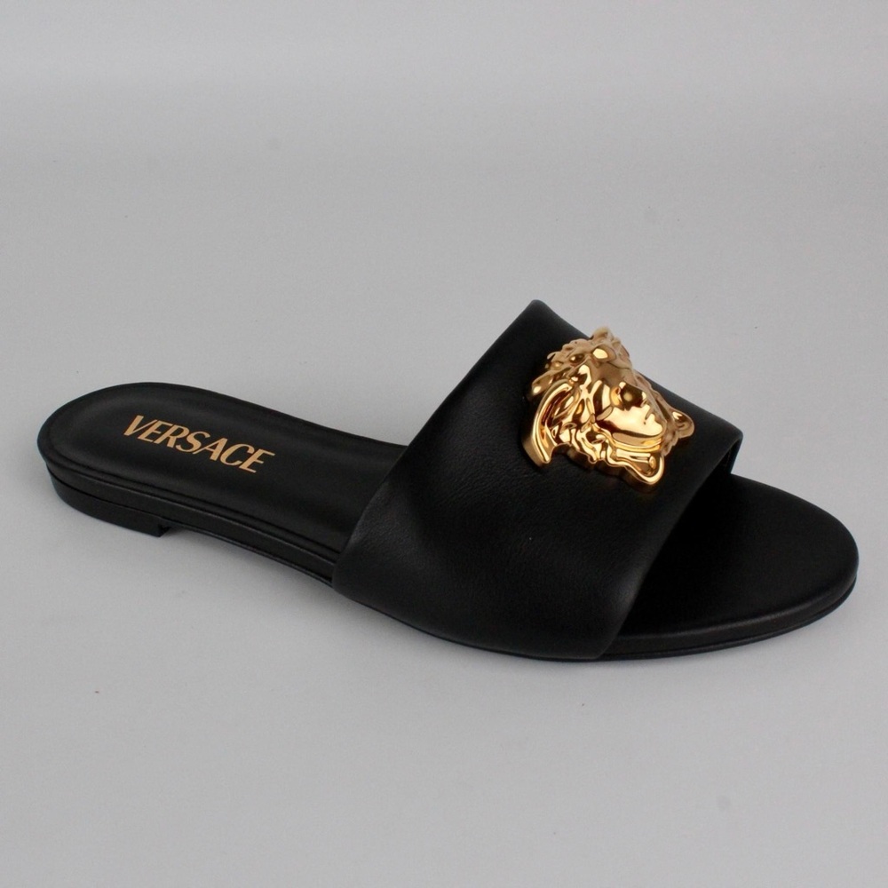 COPY - VERSACE MEDUSA LEATHER SLIDES